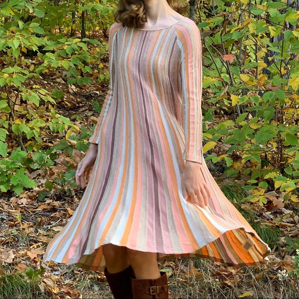 Anthropologie MOTH Nora striped swing cut sweater dress, S.